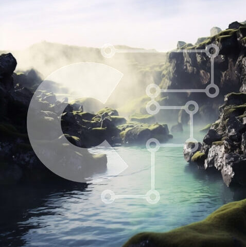 Intra Συλλεκτικό Ξύλινο Παζλ Plywood  4mm - Όμορφη εικόνα ενός ποταμού που ρέει μέσα από ένα βραχώδες φαράγγι με ποώδη βράχια και μικρό καταρράκτη Σε Ξύλινο Κουτί - Διαστάσεις: 10x10 cm – 25 κομμάτια - Image 1