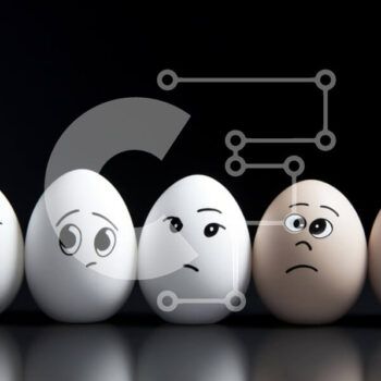 Intra Συλλεκτικό Ξύλινο Παζλ Plywood  4mm - Σειρά λευκών αυγών με εκφράσεις Σε Ξύλινο Κουτί - Διαστάσεις Puzzle: 10x10 cm – 25 κομμάτια - Image 1