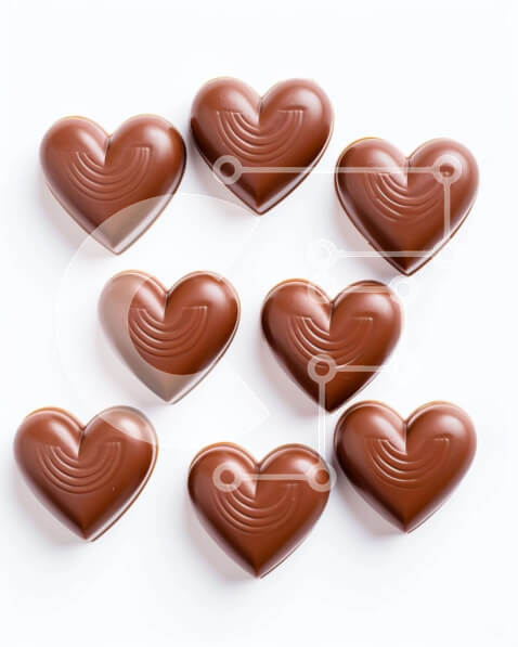 Intra Συλλεκτικό Ξύλινο Παζλ Plywood  4mm - Καραμέλες σοκολάτας σε σχήμα καρδιάς για την ημέρα του Αγίου Βαλεντίνου Σε Ξύλινο Κουτί - Διαστάσεις: 10x10 cm – 25 κομμάτια