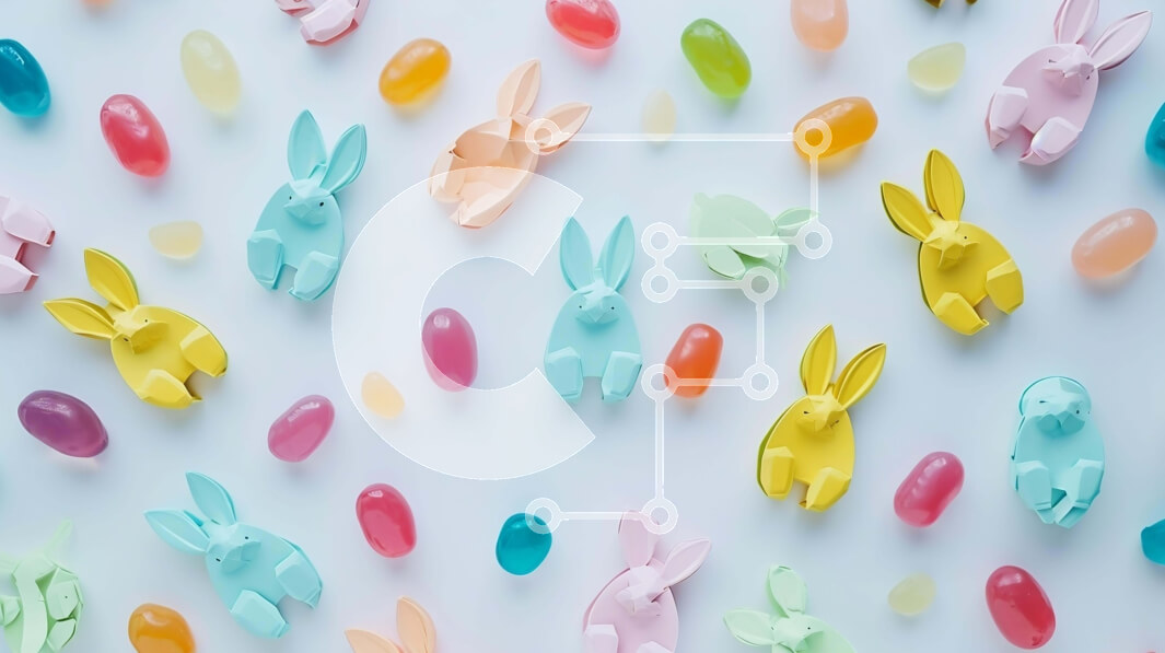 Intra Συλλεκτικό Ξύλινο Παζλ Plywood  4mm - Πολύχρωμα χάρτινα κουνελάκια με θέμα το Πάσχα και ζελέ Σε Ξύλινο Κουτί - Διαστάσεις: 10x10 cm – 25 κομμάτια