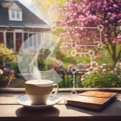 Intra Συλλεκτικό Ξύλινο Παζλ Plywood  4mm - Ανοιξιάτικος καφές και βιβλίο στο περβάζι του παραθύρου Σε Ξύλινο Κουτί - Διαστάσεις Puzzle: 10x10 cm – 25 κομμάτια - Image 1