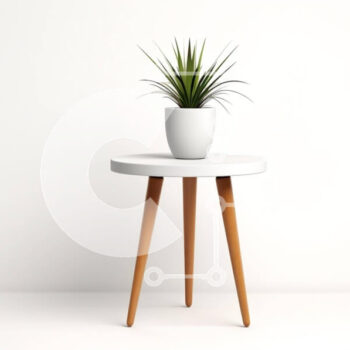 Intra Συλλεκτικό Ξύλινο Παζλ Plywood  4mm - Λευκό βάζο με φυτό σε ξύλινο βάθρο Σε Ξύλινο Κουτί - Διαστάσεις Puzzle: 10x10 cm – 25 κομμάτια - Image 1