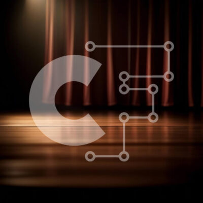 Intra Συλλεκτικό Ξύλινο Παζλ Plywood  4mm - Κενή σκηνή με κόκκινη κουρτίνα - φόντο δραματικών τεχνών Σε Ξύλινο Κουτί - Διαστάσεις Puzzle: 10x10 cm – 25 κομμάτια - Image 1