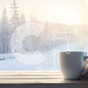 Intra Συλλεκτικό Ξύλινο Παζλ Plywood  4mm - Χειμερινός καφές με χιονισμένα δέντρα Σε Ξύλινο Κουτί - Διαστάσεις Puzzle: 10x10 cm – 25 κομμάτια - Image 1