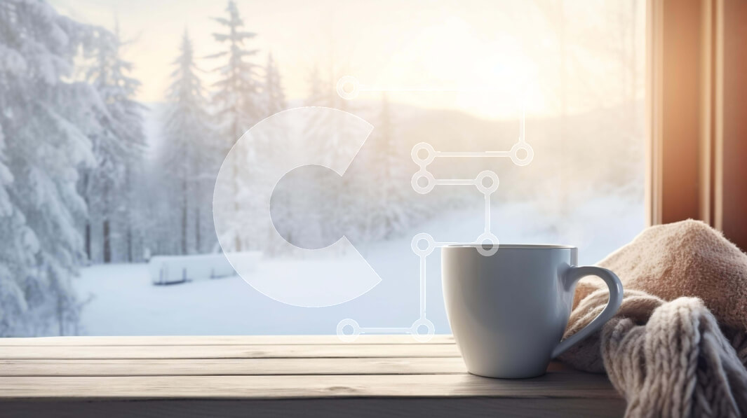 Intra Συλλεκτικό Ξύλινο Παζλ Plywood  4mm - Χειμερινός καφές με χιονισμένα δέντρα Σε Ξύλινο Κουτί - Διαστάσεις Puzzle: 10x10 cm – 25 κομμάτια