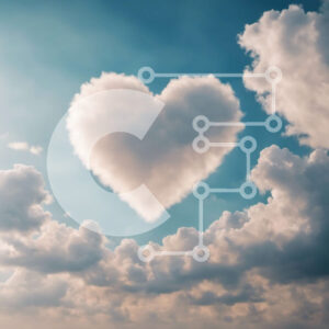 Intra Συλλεκτικό Ξύλινο Παζλ Plywood  4mm - Σχηματισμός σύννεφων σε σχήμα καρδιάς στον ουρανό Σε Ξύλινο Κουτί - Διαστάσεις: 10x10 cm – 25 κομμάτια