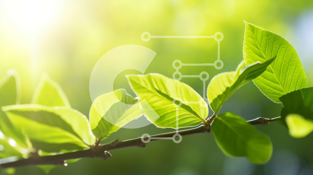 Intra Συλλεκτικό Ξύλινο Παζλ Plywood  4mm - Κοντινό πλάνο ενός φρέσκου πράσινου φύλλου με το φως του ήλιου Σε Ξύλινο Κουτί - Διαστάσεις: 10x10 cm – 25 κομμάτια