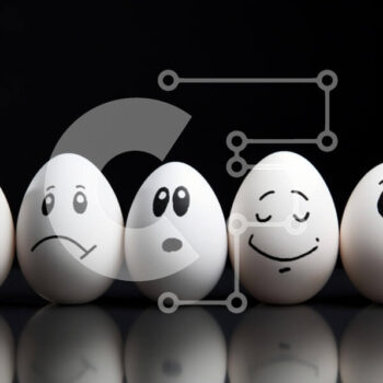 Intra Συλλεκτικό Ξύλινο Παζλ Plywood  4mm - Σειρά αυγών με διαφορετικές εκφράσεις Σε Ξύλινο Κουτί - Διαστάσεις Puzzle: 10x10 cm – 25 κομμάτια - Image 1