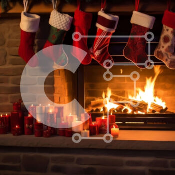 Intra Συλλεκτικό Ξύλινο Παζλ Plywood  4mm - Άνετο τζάκι διακοσμημένο για την περίοδο των γιορτών Σε Ξύλινο Κουτί - Διαστάσεις: 10x10 cm – 25 κομμάτια - Image 1