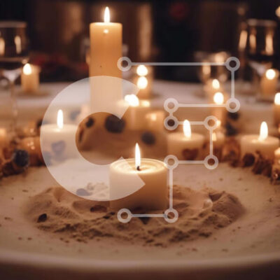 Intra Συλλεκτικό Ξύλινο Παζλ Plywood 4mm - Ρομαντικό τραπέζι δείπνου υπό το φως των κεριών Σε Ξύλινο Κουτί - Διαστάσεις Puzzle: 10x10 cm – 25 κομμάτια - Image 1