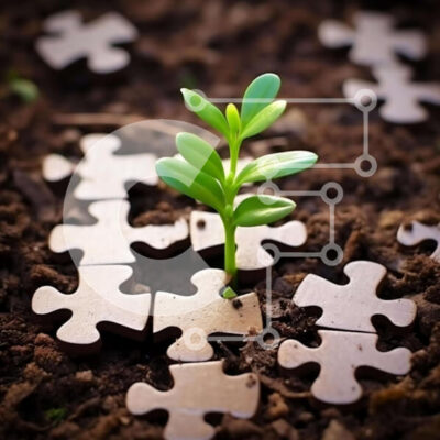 Intra Συλλεκτικό Ξύλινο Παζλ Plywood  4mm - Μικρό φυτό που αναπτύσσεται από κομμάτια παζλ Σε Ξύλινο Κουτί - Διαστάσεις Puzzle: 10x10 cm – 25 κομμάτια - Image 1