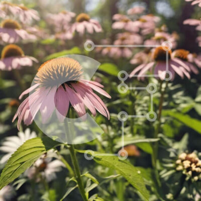 Intra Συλλεκτικό Ξύλινο Παζλ Plywood 4mm - Ροζ και λευκά λουλούδια σε πλήρη άνθιση Σε Ξύλινο Κουτί - Διαστάσεις: 10x10 cm – 25 κομμάτια - Image 1