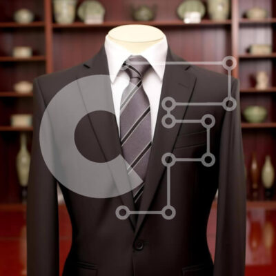 Intra Συλλεκτικό Ξύλινο Παζλ Plywood  4mm - Κομψό κοστούμι μανεκέν σε κομψό εσωτερικό Σε Ξύλινο Κουτί - Διαστάσεις Puzzle: 10x10 cm – 25 κομμάτια - Image 1