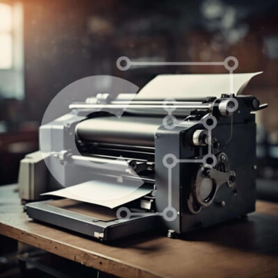 Intra Συλλεκτικό Ξύλινο Παζλ Plywood  4mm - Vintage γραφομηχανή σε ξύλινο τραπέζι Σε Ξύλινο Κουτί - Διαστάσεις: 10x10 cm – 25 κομμάτια - Image 1