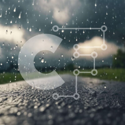 Intra Συλλεκτικό Ξύλινο Παζλ Plywood 4mm - Βροχερός δρόμος με δέντρα και σταγόνες βροχής Σε Ξύλινο Κουτί - Διαστάσεις Puzzle: 10x10 cm – 25 κομμάτια - Image 1