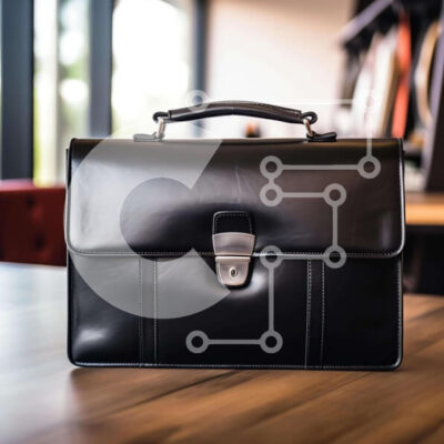 Intra Συλλεκτικό Ξύλινο Παζλ Plywood  4mm - Μαύρος χαρτοφύλακας σε ξύλινο τραπέζι Σε Ξύλινο Κουτί - Διαστάσεις: 10x10 cm – 25 κομμάτια - Image 1