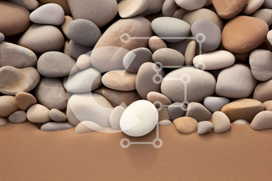 Intra Συλλεκτικό Ξύλινο Παζλ Plywood  4mm - Λευκό αυγό ανάμεσα σε βότσαλα και βράχους Σε Ξύλινο Κουτί - Διαστάσεις: 10x10 cm – 25 κομμάτια