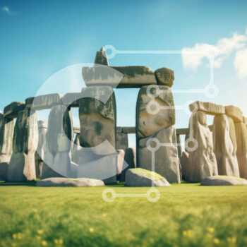 Intra Συλλεκτικό Ξύλινο Παζλ Plywood  4mm - Στόουνχεντζ, ένα αρχαίο μνημείο με το φως του ήλιου Σε Ξύλινο Κουτί - Διαστάσεις Puzzle: 10x10 cm – 25 κομμάτια - Image 1