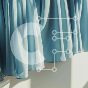 Intra Συλλεκτικό Ξύλινο Παζλ Plywood  4mm - Μπλε φόρεμα που κρέμεται μπροστά από το ανοιχτό παράθυρο Σε Ξύλινο Κουτί - Διαστάσεις Puzzle: 10x10 cm – 25 κομμάτια