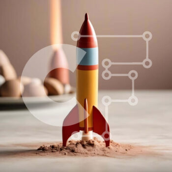 Intra Συλλεκτικό Ξύλινο Παζλ Plywood  4mm - Toy Rocket and Eggs for Puzzle με Θέμα Εκπαίδευσηal Space Exploration Activity Σε Ξύλινο Κουτί - Διαστάσεις Puzzle: 10x10 cm – 25 κομμάτια - Image 1
