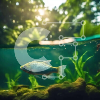 Intra Συλλεκτικό Ξύλινο Παζλ Plywood 4mm - Ψάρια που κολυμπούν σε ενυδρείο με φυτά και φύκια Σε Ξύλινο Κουτί - Διαστάσεις: 10x10 cm – 25 κομμάτια - Image 1