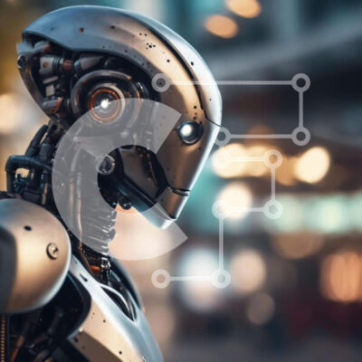 Intra Συλλεκτικό Ξύλινο Παζλ Plywood  4mm - Κοντινό πλάνο του κεφαλιού του ρομπότ με εστιασμένα μάτια Σε Ξύλινο Κουτί - Διαστάσεις Puzzle: 10x10 cm – 25 κομμάτια - Image 1