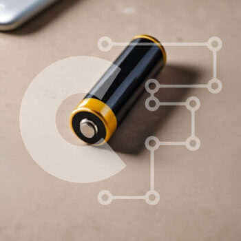 Intra Συλλεκτικό Ξύλινο Παζλ Plywood  4mm - Μαύρη και κίτρινη μπαταρία σε ανοιχτό φορητό υπολογιστή Σε Ξύλινο Κουτί - Διαστάσεις Puzzle: 10x10 cm – 25 κομμάτια - Image 1