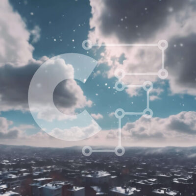 Intra Συλλεκτικό Ξύλινο Παζλ Plywood  4mm - Χιονισμένο αστικό τοπίο με κτίρια και δέντρα Σε Ξύλινο Κουτί - Διαστάσεις Puzzle: 10x10 cm – 25 κομμάτια - Image 1