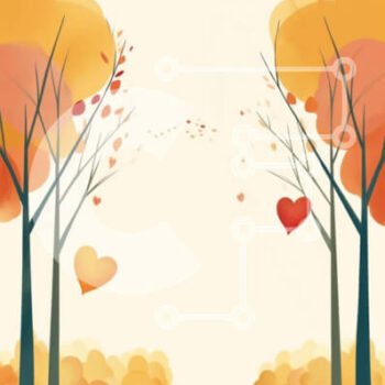 Intra Συλλεκτικό Ξύλινο Παζλ Plywood  4mm - Πολύχρωμο σκηνικό του φθινοπώρου με μπαλόνια σε σχήμα καρδιάς και δέντρα Σε Ξύλινο Κουτί - Διαστάσεις Puzzle: 10x10 cm – 25 κομμάτια - Image 1