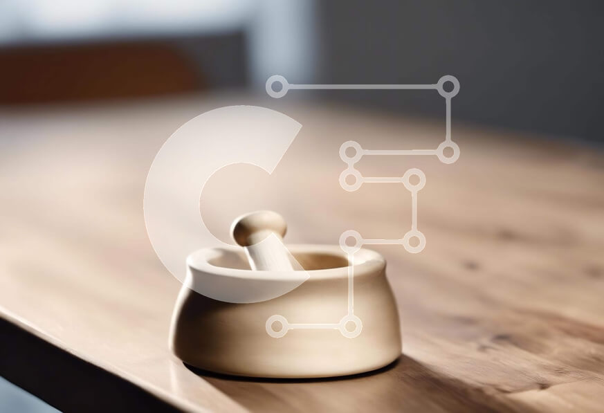 Intra Συλλεκτικό Ξύλινο Παζλ Plywood  4mm - Μικρό λευκό γουδί και γουδοχέρι σε ξύλινο τραπέζι Σε Ξύλινο Κουτί - Διαστάσεις: 10x10 cm – 25 κομμάτια