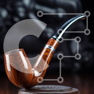 Intra Συλλεκτικό Ξύλινο Παζλ Plywood  4mm - Vintage σωλήνας σε διακοσμητικό ξύλινο σταντ Σε Ξύλινο Κουτί - Διαστάσεις: 10x10 cm – 25 κομμάτια