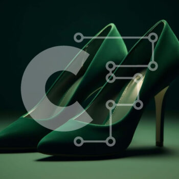 Intra Συλλεκτικό Ξύλινο Παζλ Plywood  4mm - Πράσινα ψηλοτάκουνα παπούτσια σε σκούρο φόντο Σε Ξύλινο Κουτί - Διαστάσεις Puzzle: 10x10 cm – 25 κομμάτια - Image 1