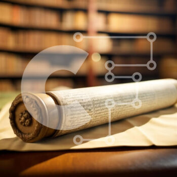 Intra Συλλεκτικό Ξύλινο Παζλ Plywood  4mm - Παλιό κύλινδρο με την επιγραφή «Μεσσίας». Σε Ξύλινο Κουτί - Διαστάσεις Puzzle: 10x10 cm – 25 κομμάτια - Image 1