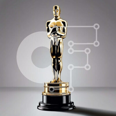 Intra Συλλεκτικό Ξύλινο Παζλ Plywood  4mm - Χρυσό άγαλμα Όσκαρ στο βάθρο Σε Ξύλινο Κουτί - Διαστάσεις Puzzle: 10x10 cm – 25 κομμάτια - Image 1