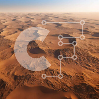 Intra Συλλεκτικό Ξύλινο Παζλ Plywood  4mm - Εναέρια άποψη του τοπίου της ερήμου με τους αμμόλοφους Σε Ξύλινο Κουτί - Διαστάσεις: 10x10 cm – 25 κομμάτια - Image 1