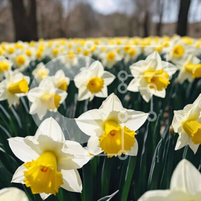 Intra Συλλεκτικό Ξύλινο Παζλ Plywood 4mm - Πανέμορφοι ανθισμένοι ασφόδελοι σε ένα χωράφι Σε Ξύλινο Κουτί - Διαστάσεις: 10x10 cm – 25 κομμάτια - Image 1