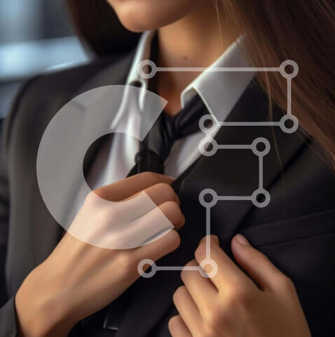 Intra Συλλεκτικό Ξύλινο Παζλ Plywood  4mm - Επαγγελματίας με μαύρο κοστούμι που ρυθμίζει τη γραβάτα Σε Ξύλινο Κουτί - Διαστάσεις Puzzle: 10x10 cm – 25 κομμάτια - Image 1