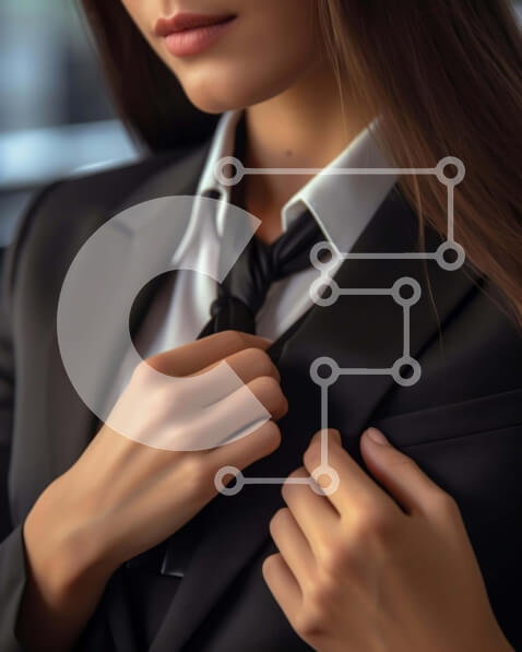 Intra Συλλεκτικό Ξύλινο Παζλ Plywood  4mm - Επαγγελματίας με μαύρο κοστούμι που ρυθμίζει τη γραβάτα Σε Ξύλινο Κουτί - Διαστάσεις Puzzle: 10x10 cm – 25 κομμάτια