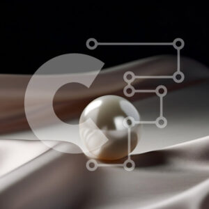 Intra Συλλεκτικό Ξύλινο Παζλ Plywood  4mm - Γκρο πλαν φωτογραφία ενός λευκού μαργαριταριού σε μεταξωτό ύφασμα Σε Ξύλινο Κουτί - Διαστάσεις Puzzle: 10x10 cm – 25 κομμάτια