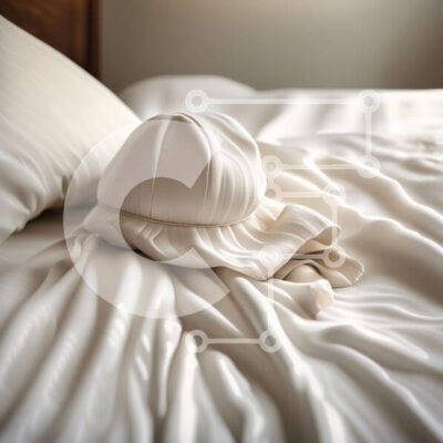 Intra Συλλεκτικό Ξύλινο Παζλ Plywood  4mm - Μινιμαλιστική εικόνα ενός λευκού καπέλου σε ένα τσαλακωμένο φύλλο Σε Ξύλινο Κουτί - Διαστάσεις: 10x10 cm – 25 κομμάτια - Image 1