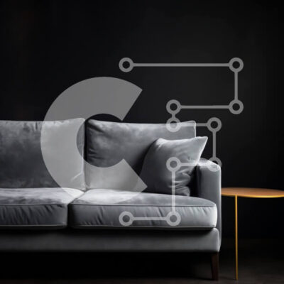 Intra Συλλεκτικό Ξύλινο Παζλ Plywood  4mm - Άνετος γκρι καναπές σε εσωτερικό με χαμηλό φωτισμό Σε Ξύλινο Κουτί - Διαστάσεις Puzzle: 10x10 cm – 25 κομμάτια - Image 1