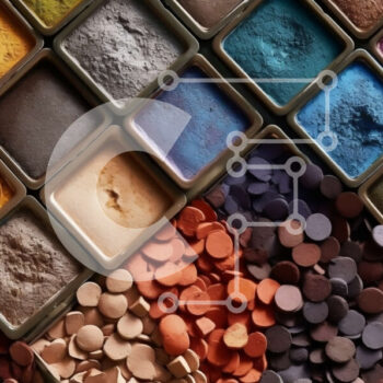 Intra Συλλεκτικό Ξύλινο Παζλ Plywood  4mm - Ζωντανή συλλογή από χρωστικές ουσίες σε μοτίβο πλέγματος Σε Ξύλινο Κουτί - Διαστάσεις Puzzle: 10x10 cm – 25 κομμάτια - Image 1