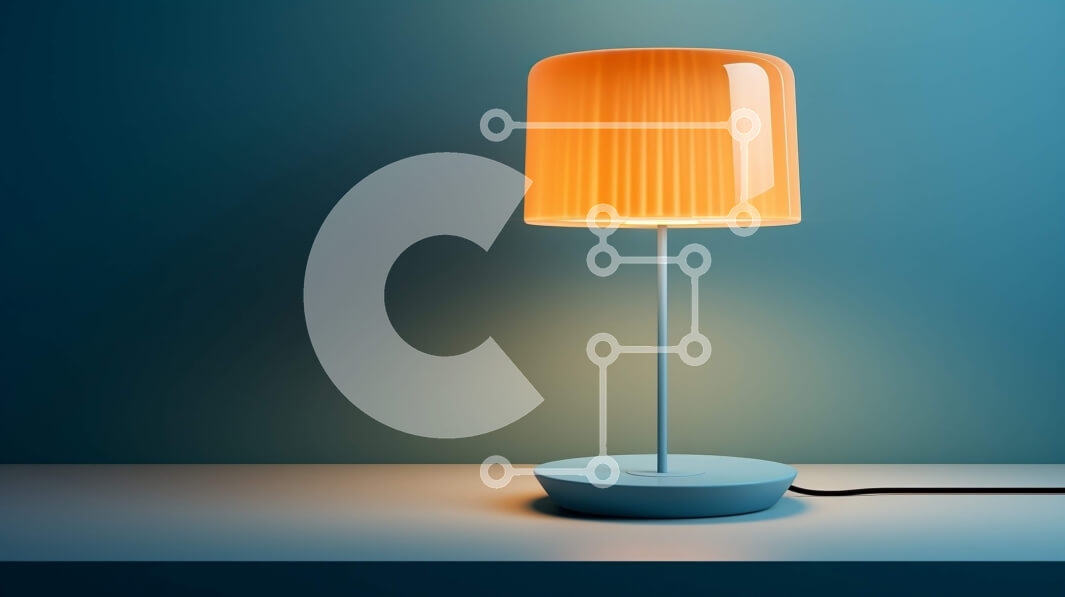 Intra Συλλεκτικό Ξύλινο Παζλ Plywood  4mm - Επιτραπέζιο φωτιστικό με πορτοκαλί σκιά σε μπλε φόντο Σε Ξύλινο Κουτί - Διαστάσεις Puzzle: 10x10 cm – 25 κομμάτια