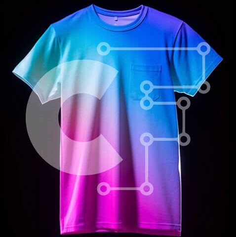 Intra Συλλεκτικό Ξύλινο Παζλ Plywood  4mm - Κομψό πολύχρωμο σχέδιο μπλουζάκι Ombre Σε Ξύλινο Κουτί - Διαστάσεις Puzzle: 10x10 cm – 25 κομμάτια - Image 1