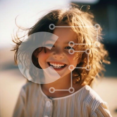 Intra Συλλεκτικό Ξύλινο Παζλ Plywood 4mm - Χαρούμενο παιδί που χαμογελά Σε Ξύλινο Κουτί - Διαστάσεις Puzzle: 10x10 cm – 25 κομμάτια - Image 1