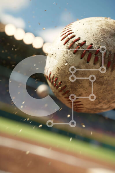 Intra Συλλεκτικό Ξύλινο Παζλ Plywood  4mm - Μπέιζμπολ στη μέση της πτήσης Σε Ξύλινο Κουτί - Διαστάσεις Puzzle: 10x10 cm – 25 κομμάτια