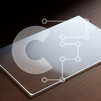 Intra Συλλεκτικό Ξύλινο Παζλ Plywood  4mm - Υπολογιστής tablet σε ασημί χρώμα σε ξύλινο τραπέζι Σε Ξύλινο Κουτί - Διαστάσεις Puzzle: 10x10 cm – 25 κομμάτια - Image 1