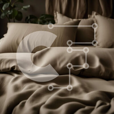 Intra Συλλεκτικό Ξύλινο Παζλ Plywood  4mm - Άνετο κρεβάτι με μπεζ σεντόνια και όμορφα τοποθετημένα μαξιλάρια Σε Ξύλινο Κουτί - Διαστάσεις Puzzle: 10x10 cm – 25 κομμάτια - Image 1