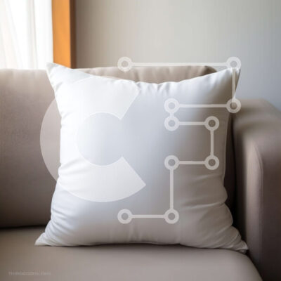 Intra Συλλεκτικό Ξύλινο Παζλ Plywood  4mm - Λευκό μαξιλάρι σε μπεζ καναπέ Σε Ξύλινο Κουτί - Διαστάσεις Puzzle: 10x10 cm – 25 κομμάτια - Image 1