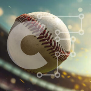 Intra Συλλεκτικό Ξύλινο Παζλ Plywood  4mm - Μπέιζμπολ στον αέρα πάνω από ένα άδειο στάδιο Σε Ξύλινο Κουτί - Διαστάσεις Puzzle: 10x10 cm – 25 κομμάτια